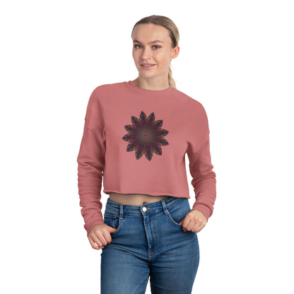 Women's Cropped Sweatshirt - Love Light Mandalas No.8