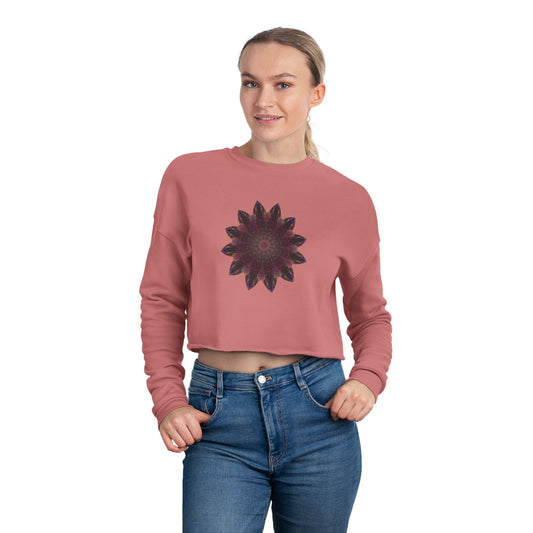 Women's Cropped Sweatshirt - Love Light Mandalas No.8