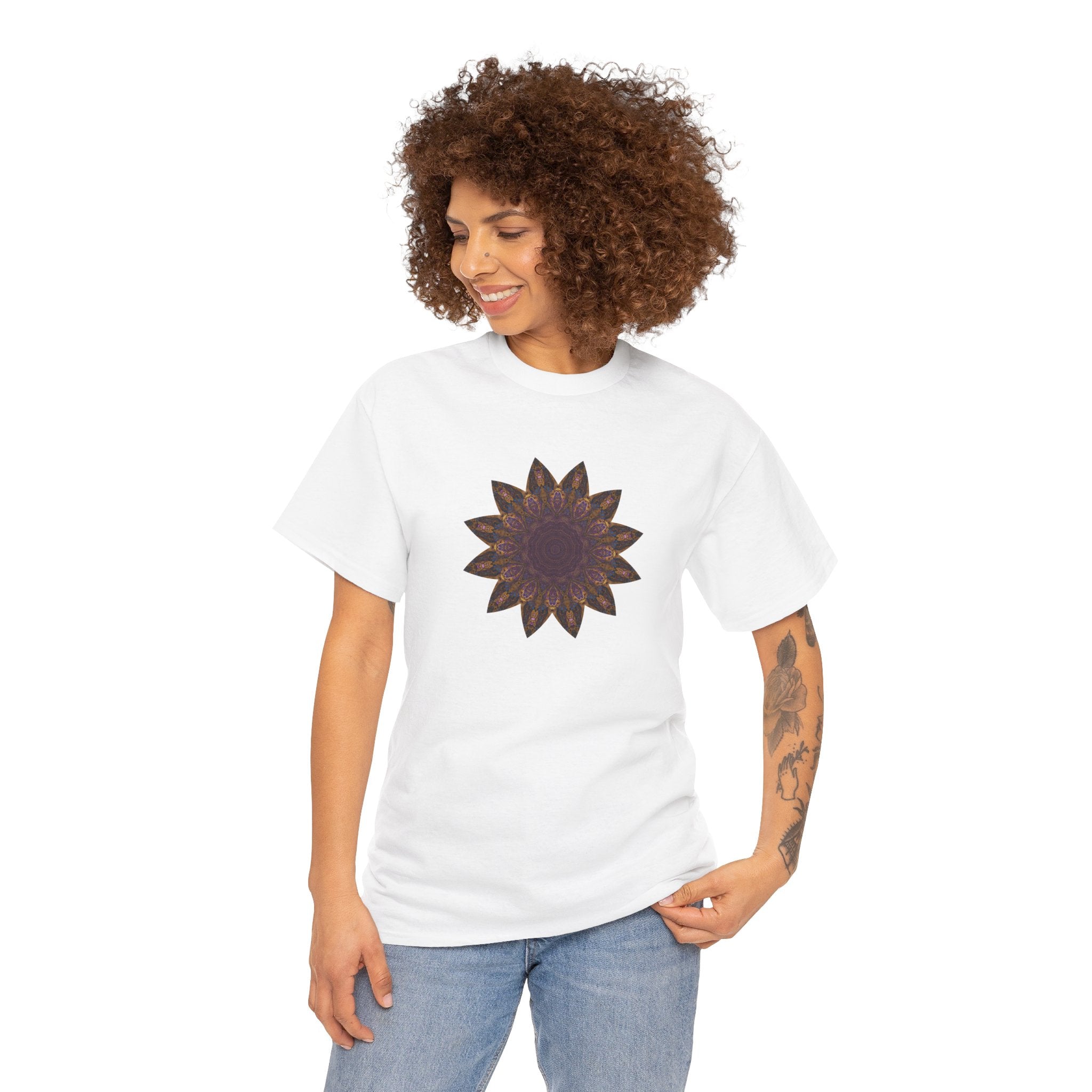 Unisex Heavy Cotton Tee - Love Light Mandalas No.1