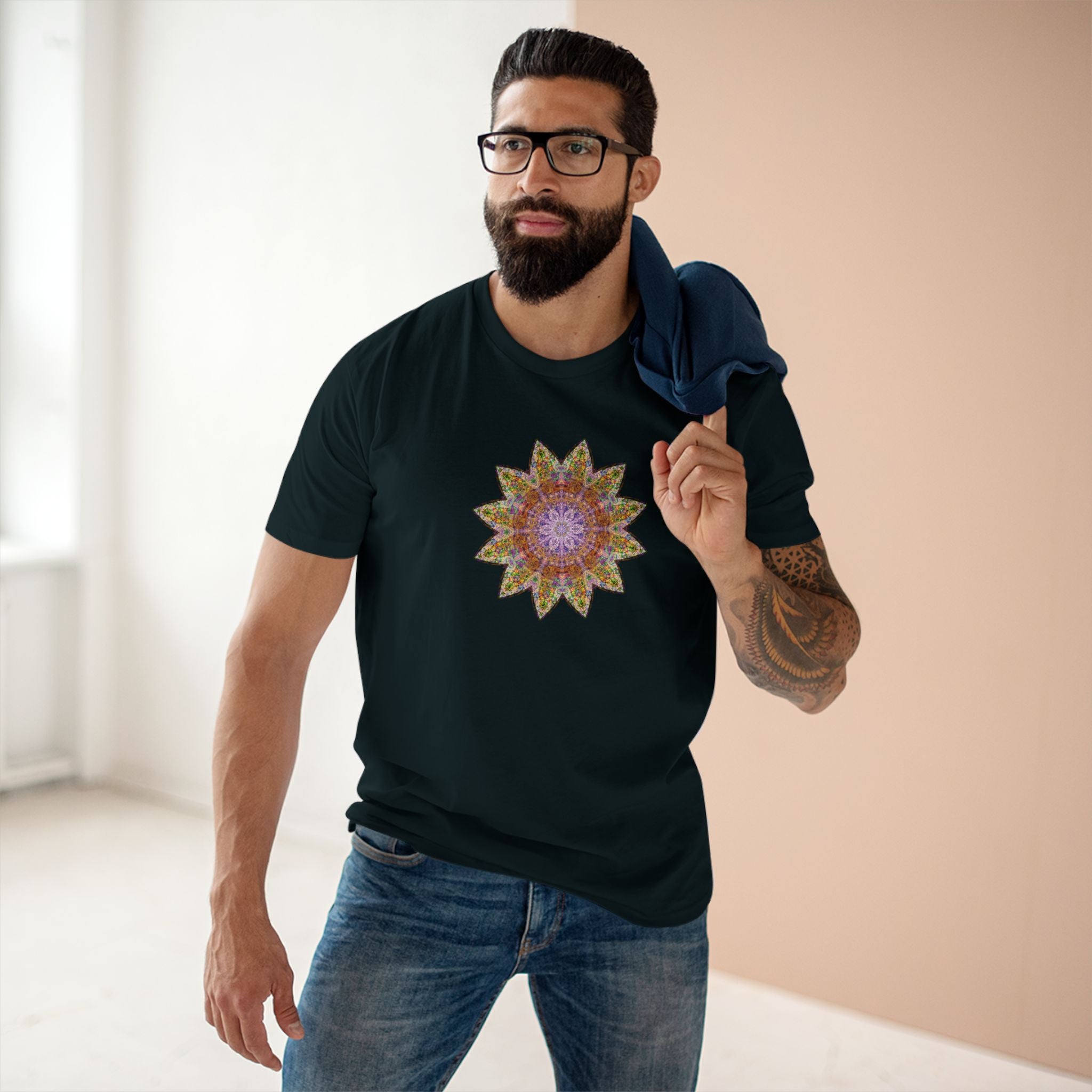 Men's Staple Tee - Love Light Mandalas No.14