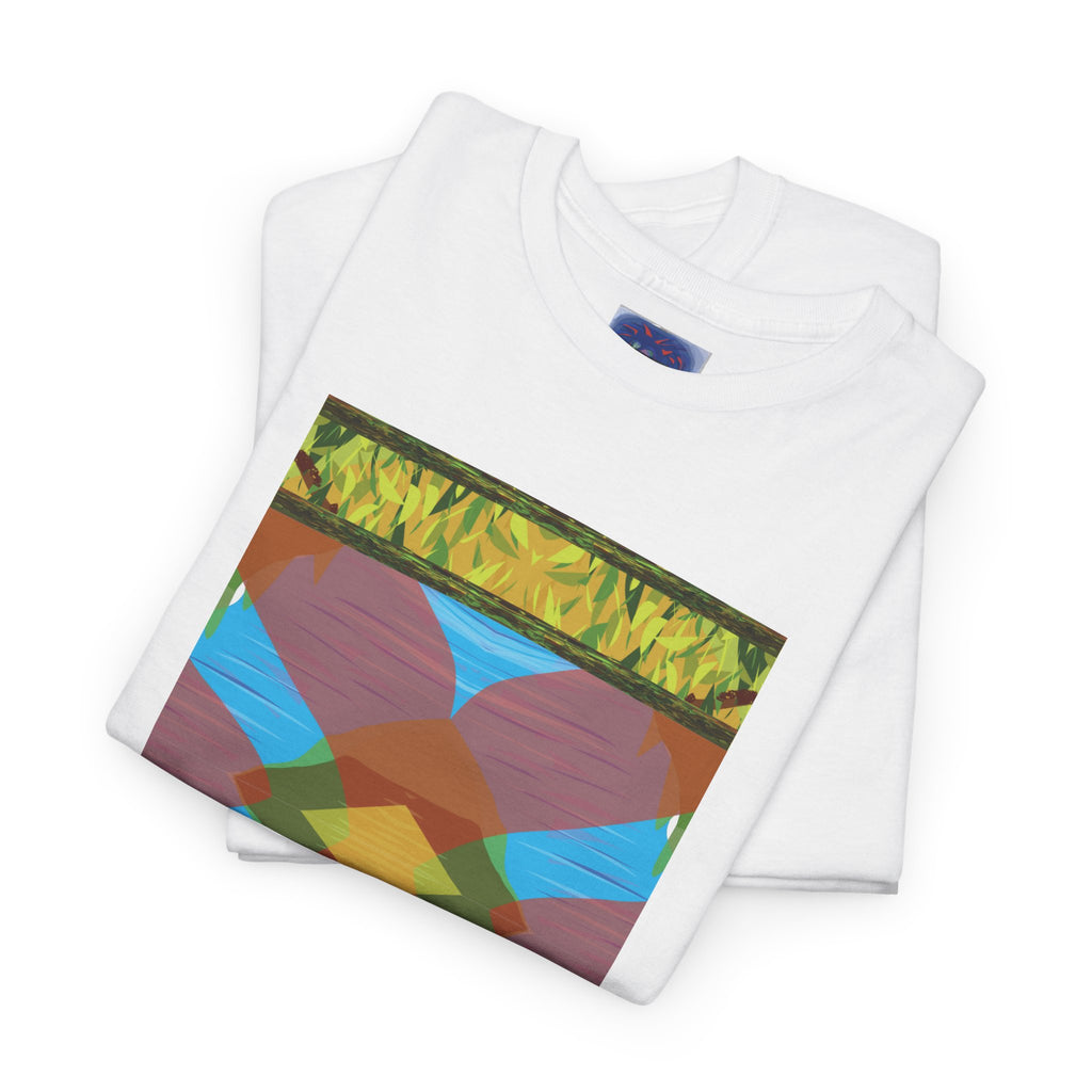 Unisex Heavy Cotton Tee - The Traveller Series (Abstract Autumn)
