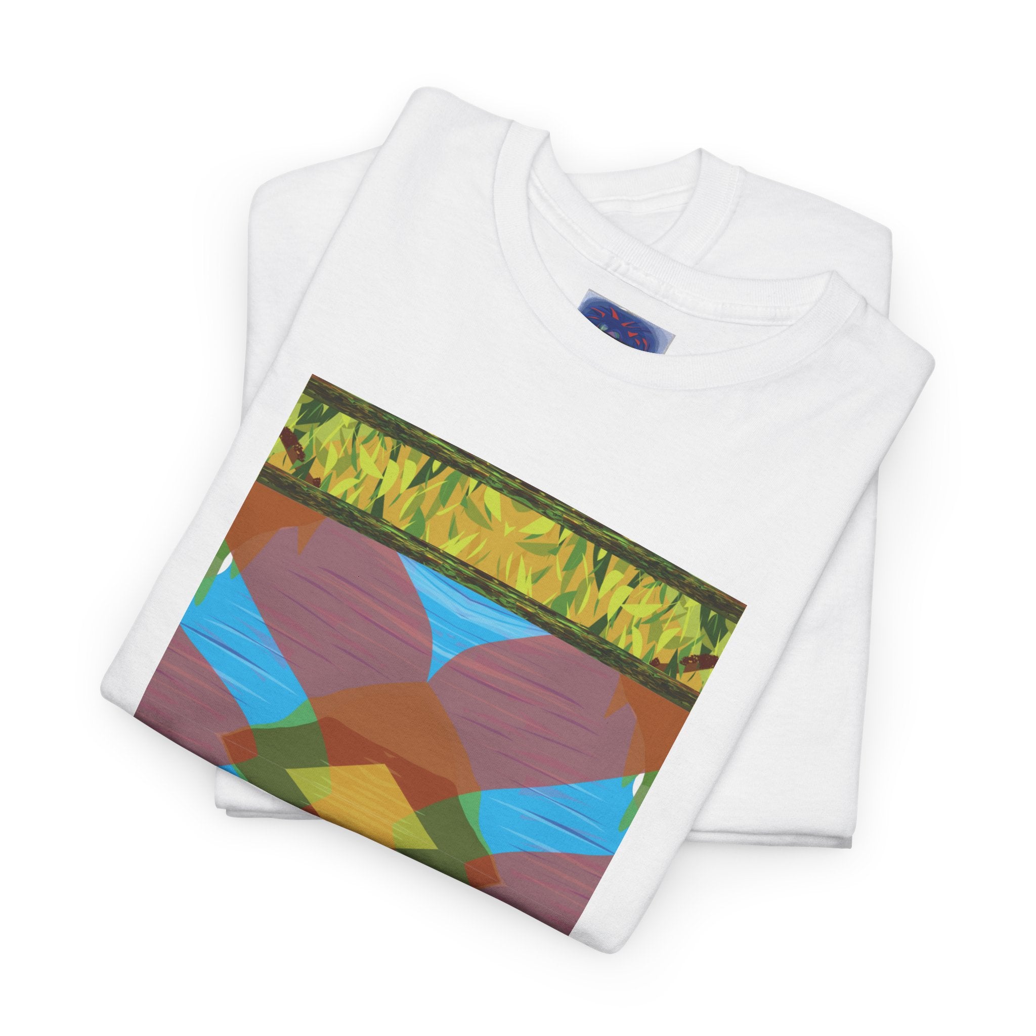 Unisex Heavy Cotton Tee - The Traveller Series (Abstract Autumn)