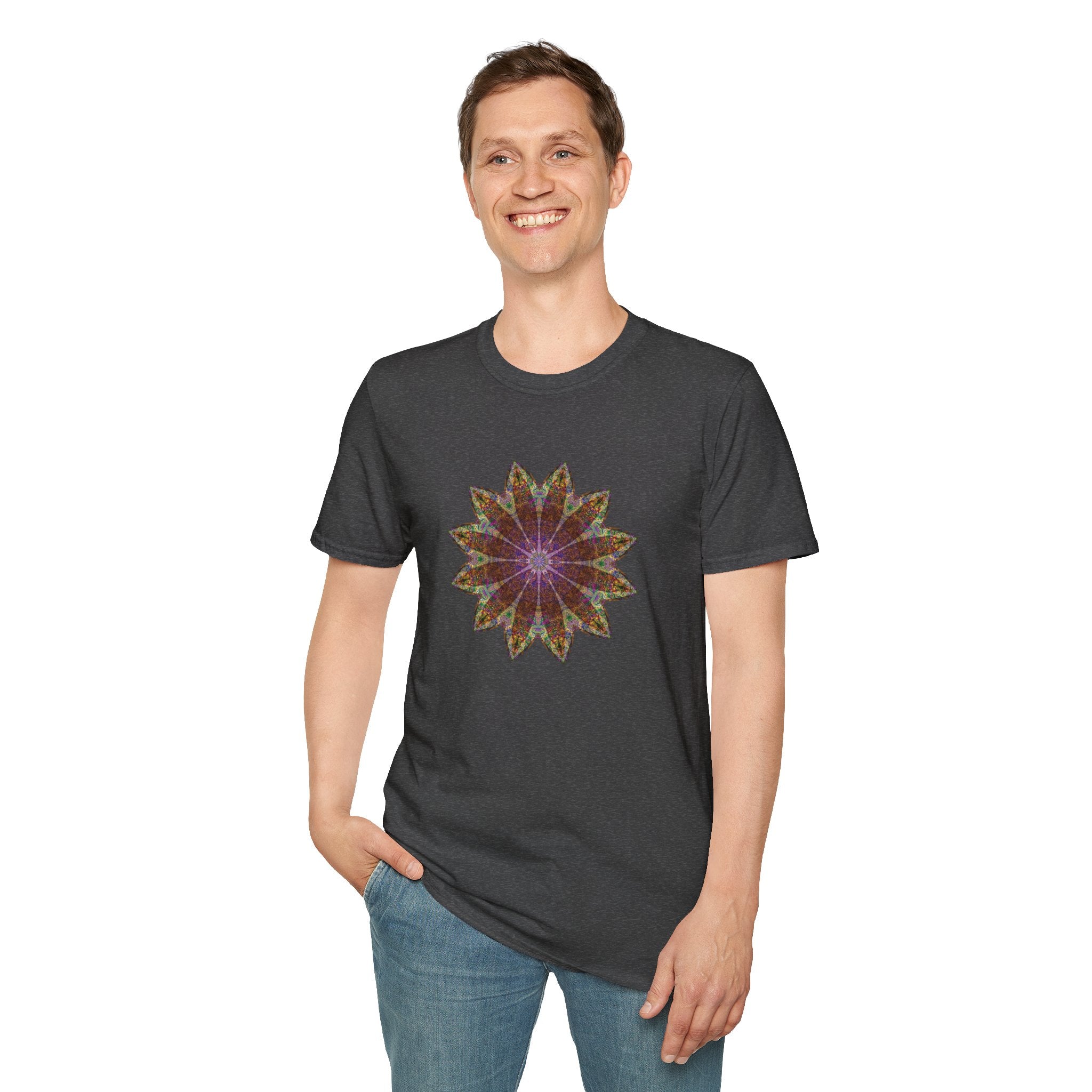 Unisex Softstyle T-Shirt - Love Light Mandalas No.13