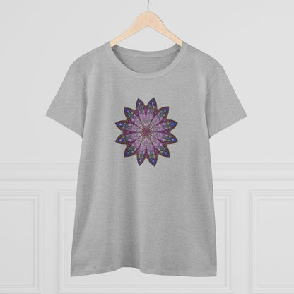 Women's Midweight Cotton Tee - Love Light Mandalas No.17