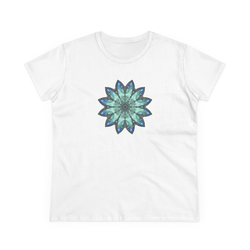 Women's Midweight Cotton Tee - Love Light Mandalas No.20