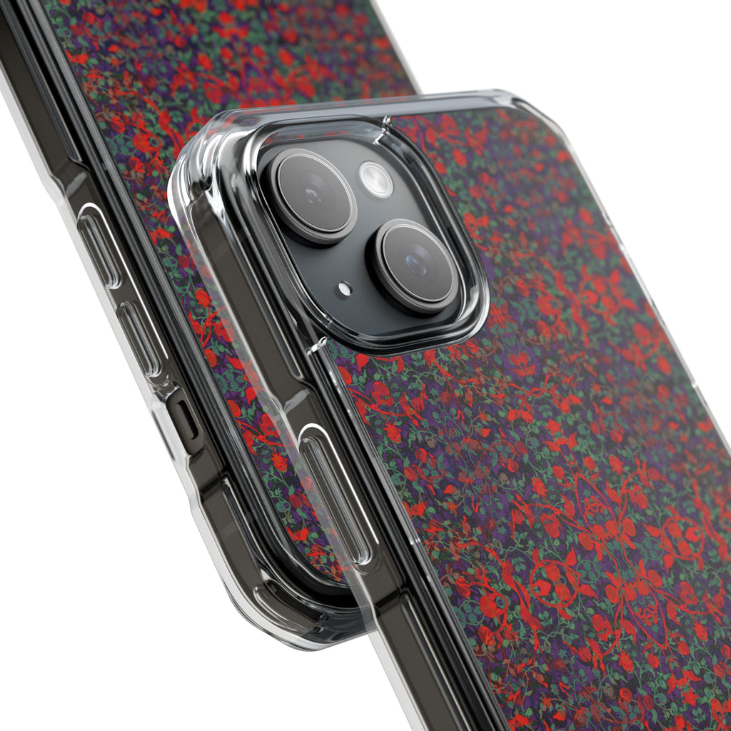 iPhone 15 Magnetic Clear Impact Case - Hidden Weave Series No.25