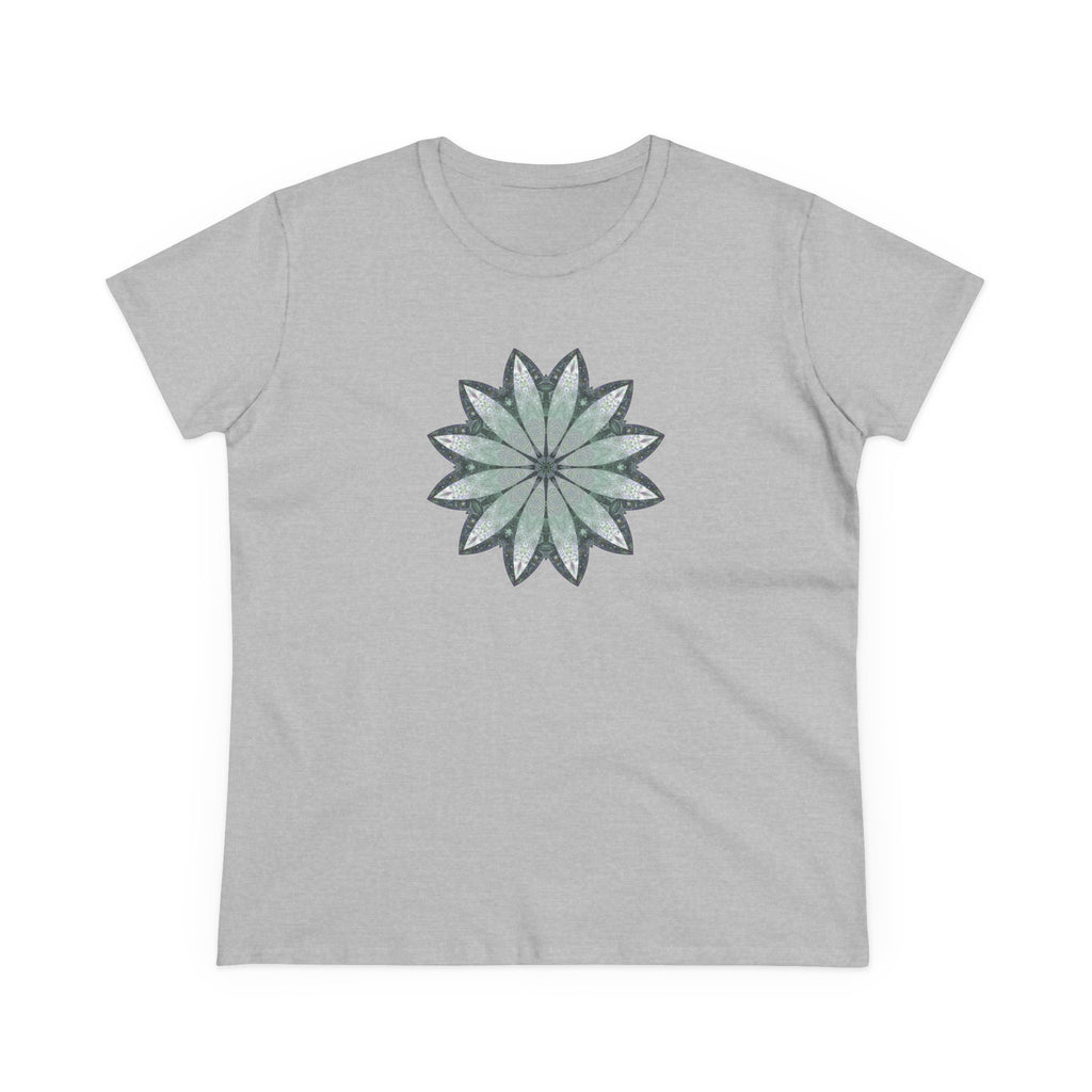 Women's Midweight Cotton Tee - Love Light Mandalas No.22