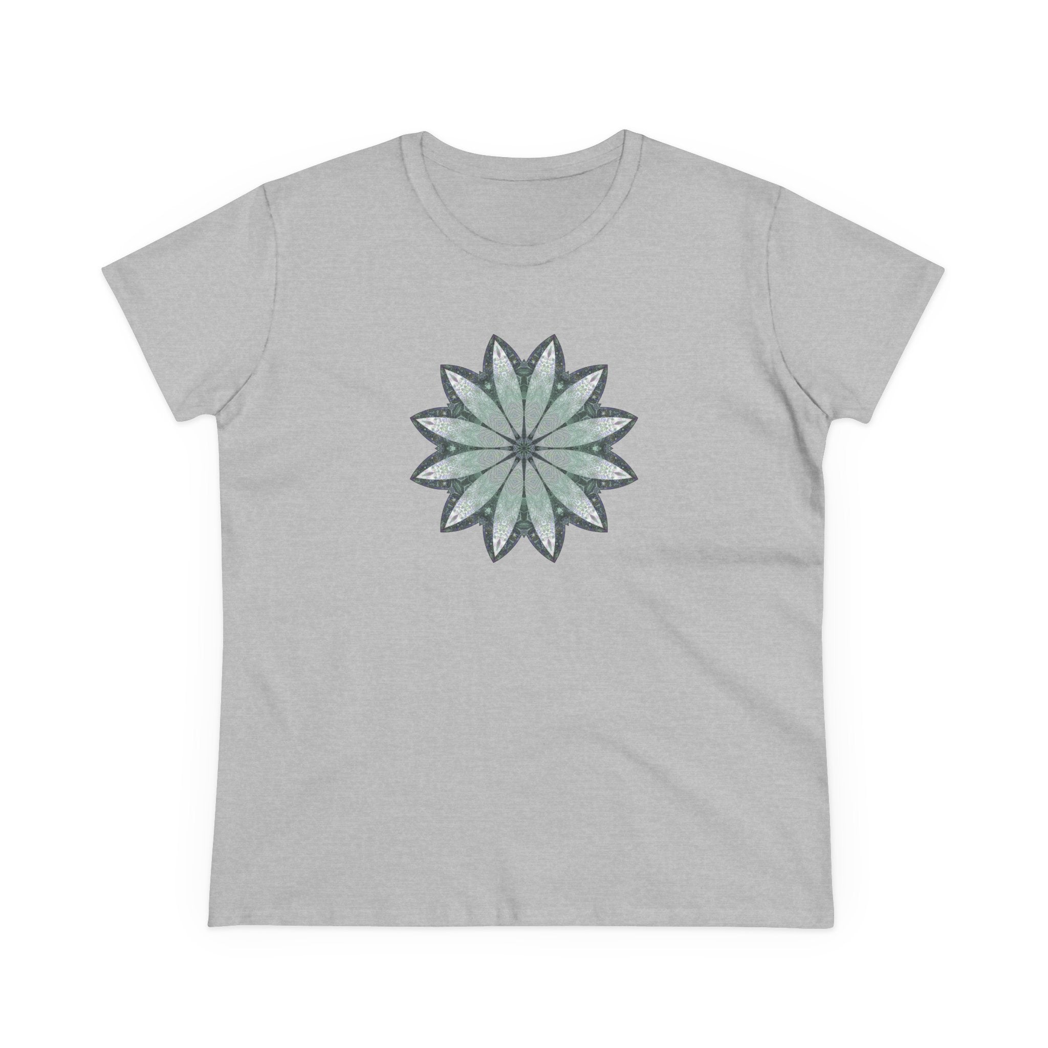 Women's Midweight Cotton Tee - Love Light Mandalas No.22