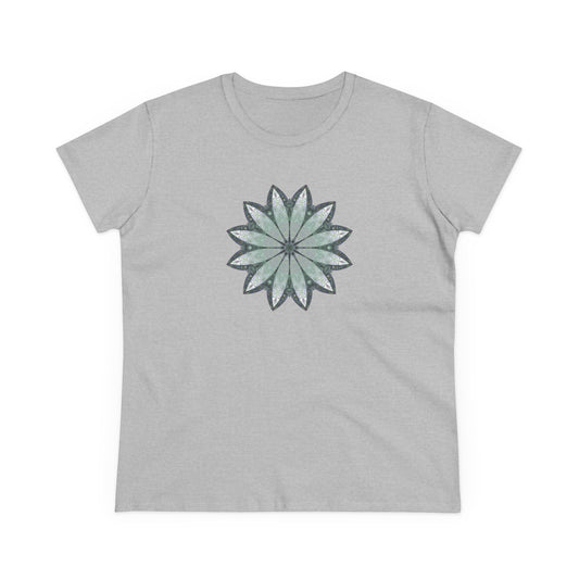 Women's Midweight Cotton Tee - Love Light Mandalas No.22