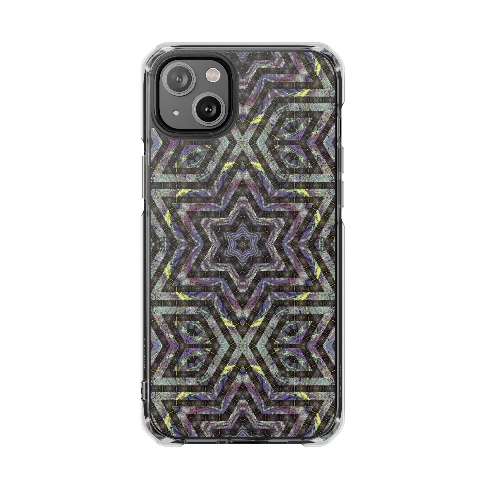 iPhone 14 Magnetic Clear Impact Case - P5 Kaleidoscopic No.1