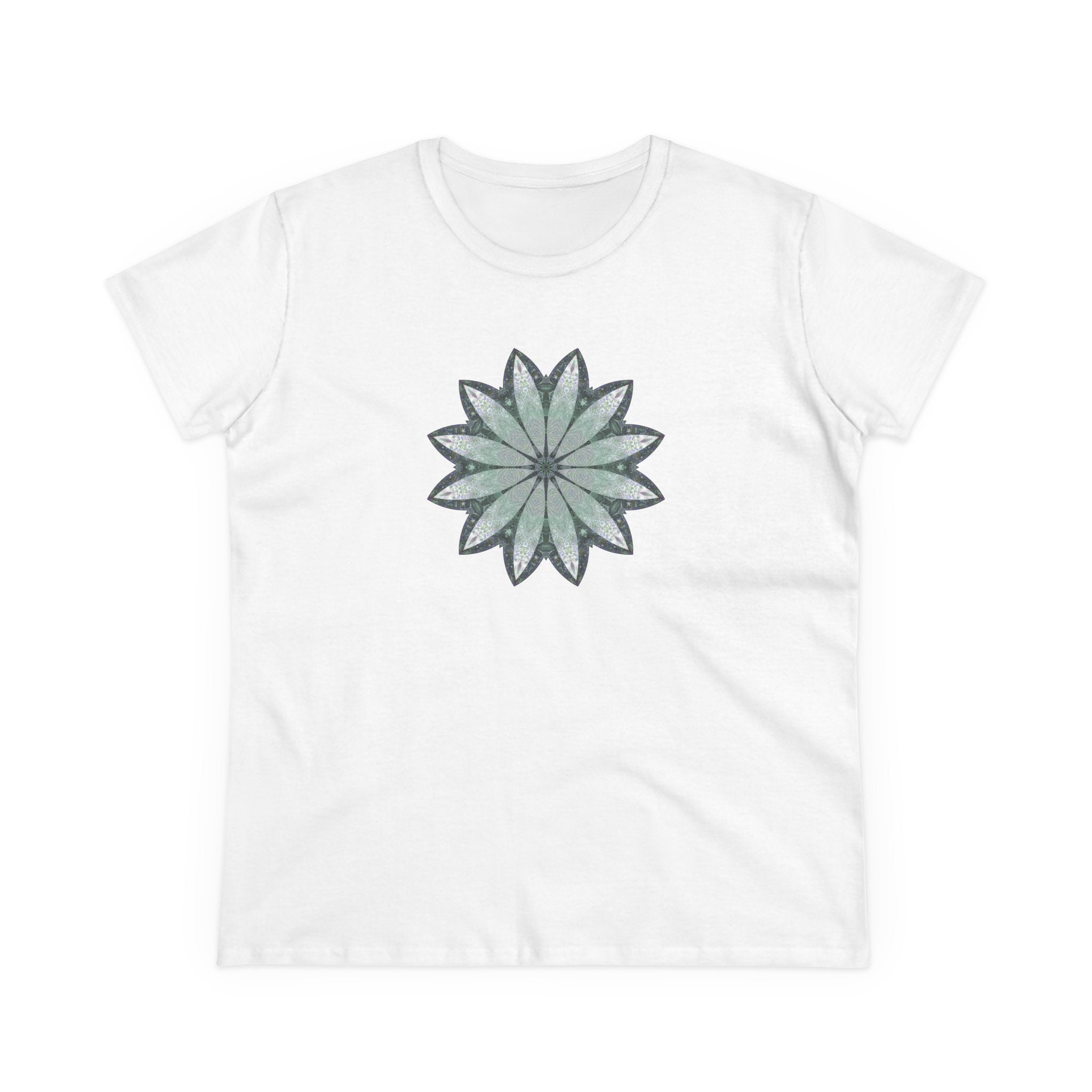 Women's Midweight Cotton Tee - Love Light Mandalas No.22