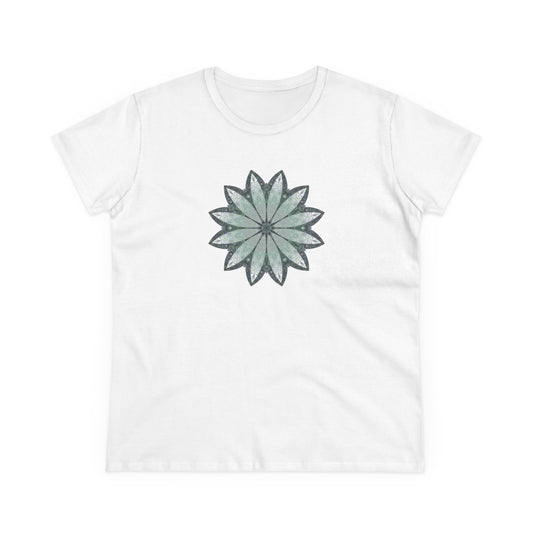 Women's Midweight Cotton Tee - Love Light Mandalas No.22