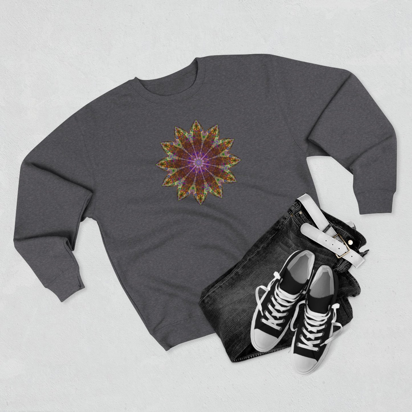 Unisex Crewneck Sweatshirt - Love Light Mandalas No.13