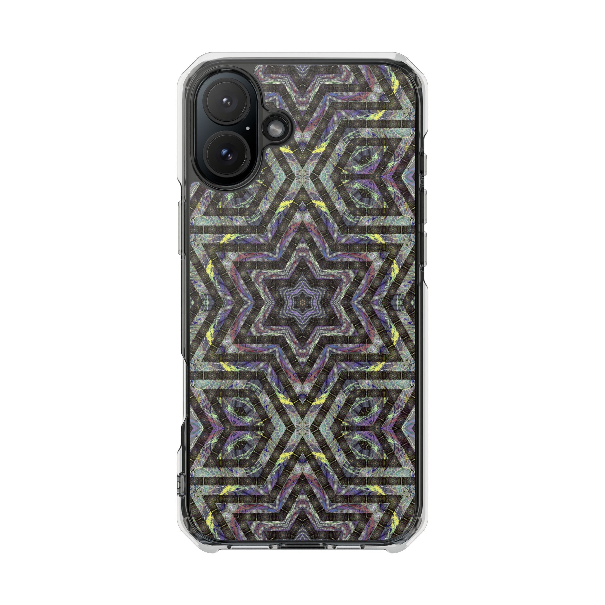 iPhone 16 Magnetic Clear Impact Case - P5 Kaleidoscopic No.1