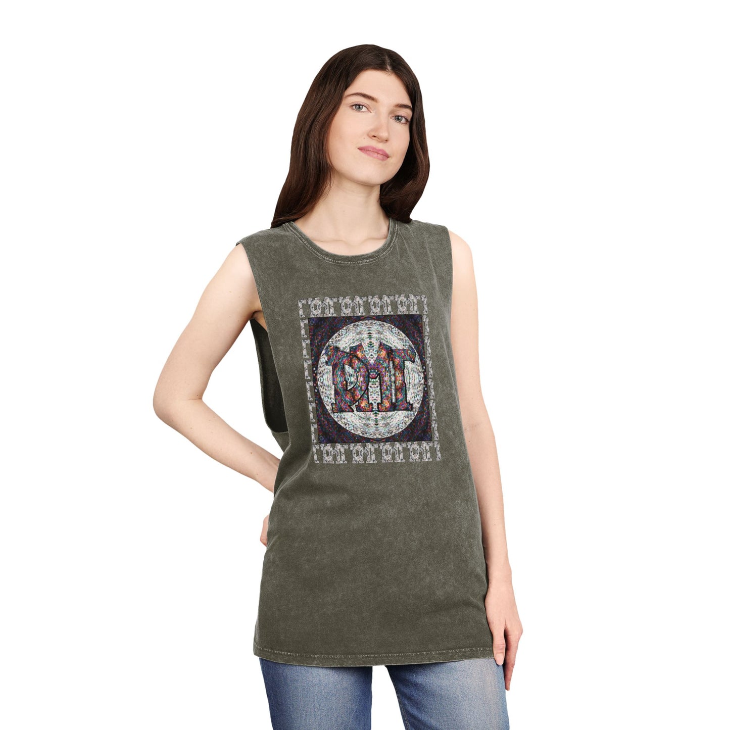 Unisex Stonewash Tank Top - DMT Scribe No.1