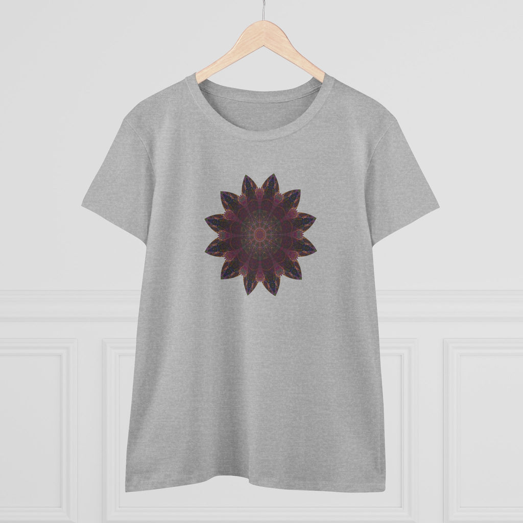 Women's Midweight Cotton Tee - Love Light Mandalas No.8