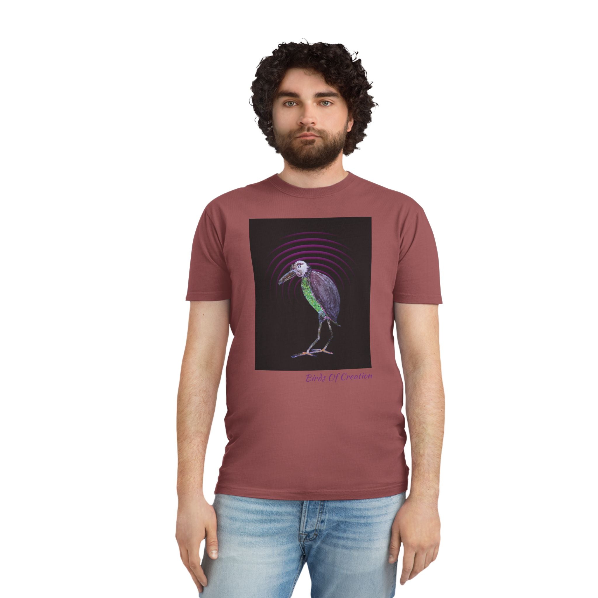 Unisex Faded Shirt - Birds Of Creation No.2b