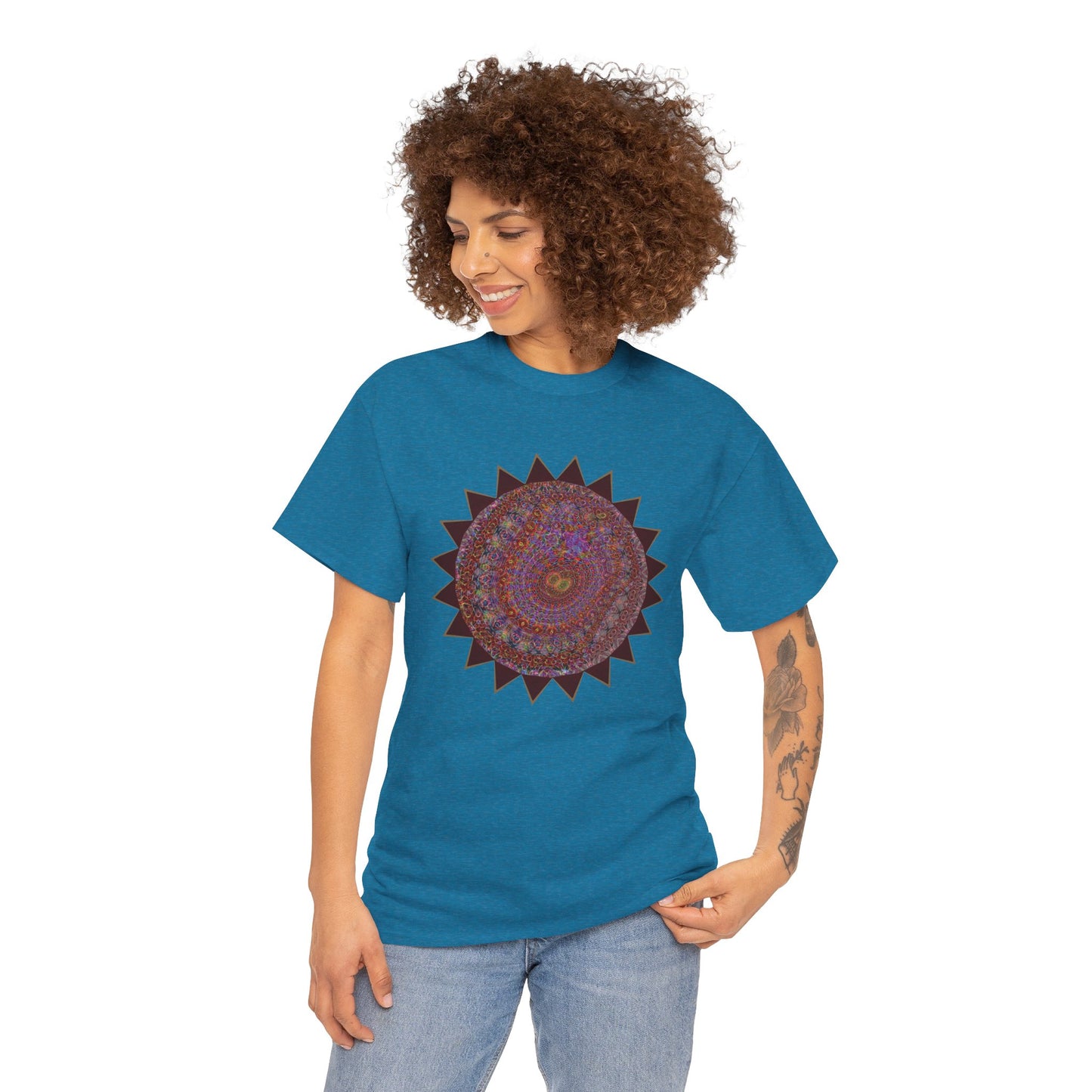 Unisex Heavy Cotton Tee - Mycelium Mandalas No.M18K4