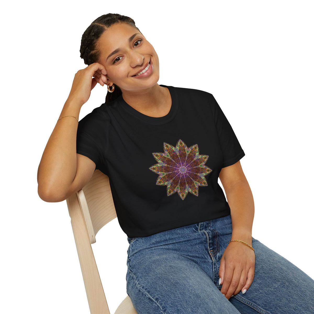 Unisex Softstyle T-Shirt - Love Light Mandalas No.13