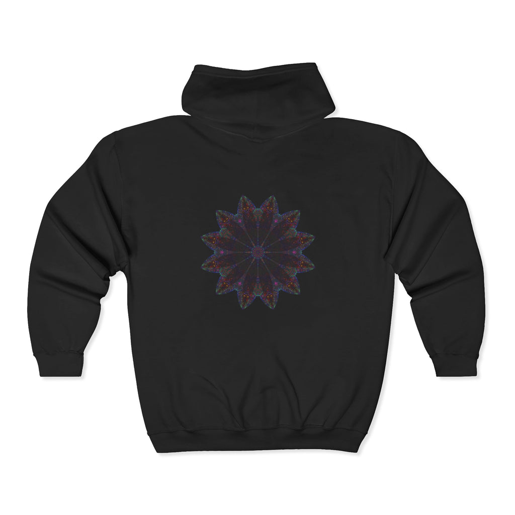 Unisex Heavy Blend™ Full Zip Hooded Sweatshirt - Love Light Mandalas No.25