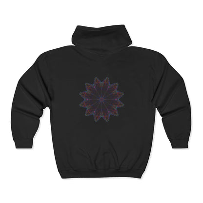 Unisex Heavy Blend™ Full Zip Hooded Sweatshirt - Love Light Mandalas No.25