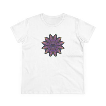 Women's Midweight Cotton Tee - Love Light Mandalas No.24