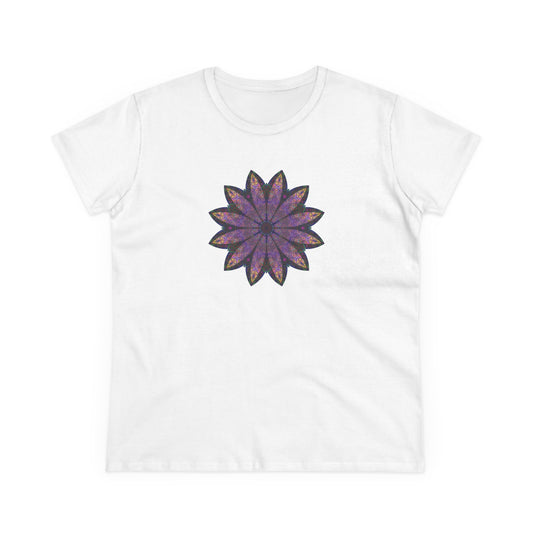 Women's Midweight Cotton Tee - Love Light Mandalas No.24