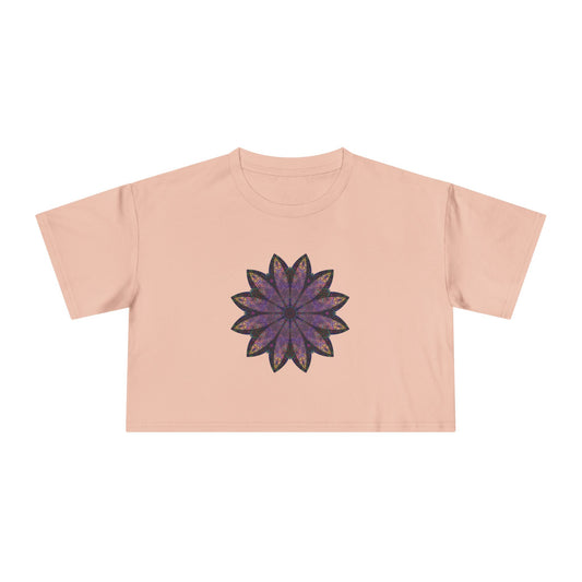 Women's Cropped Tee - Love Light Mandalas No.24