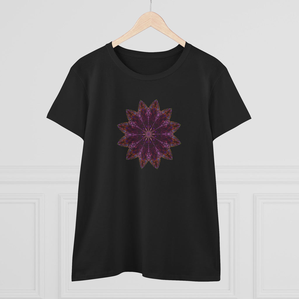 Women's Midweight Cotton Tee - Love Light Mandalas No.15