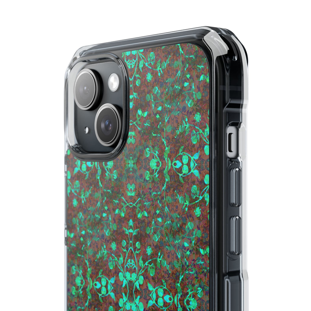 iPhone 15 Magnetic Clear Impact Case - Hidden Weave Series No.29