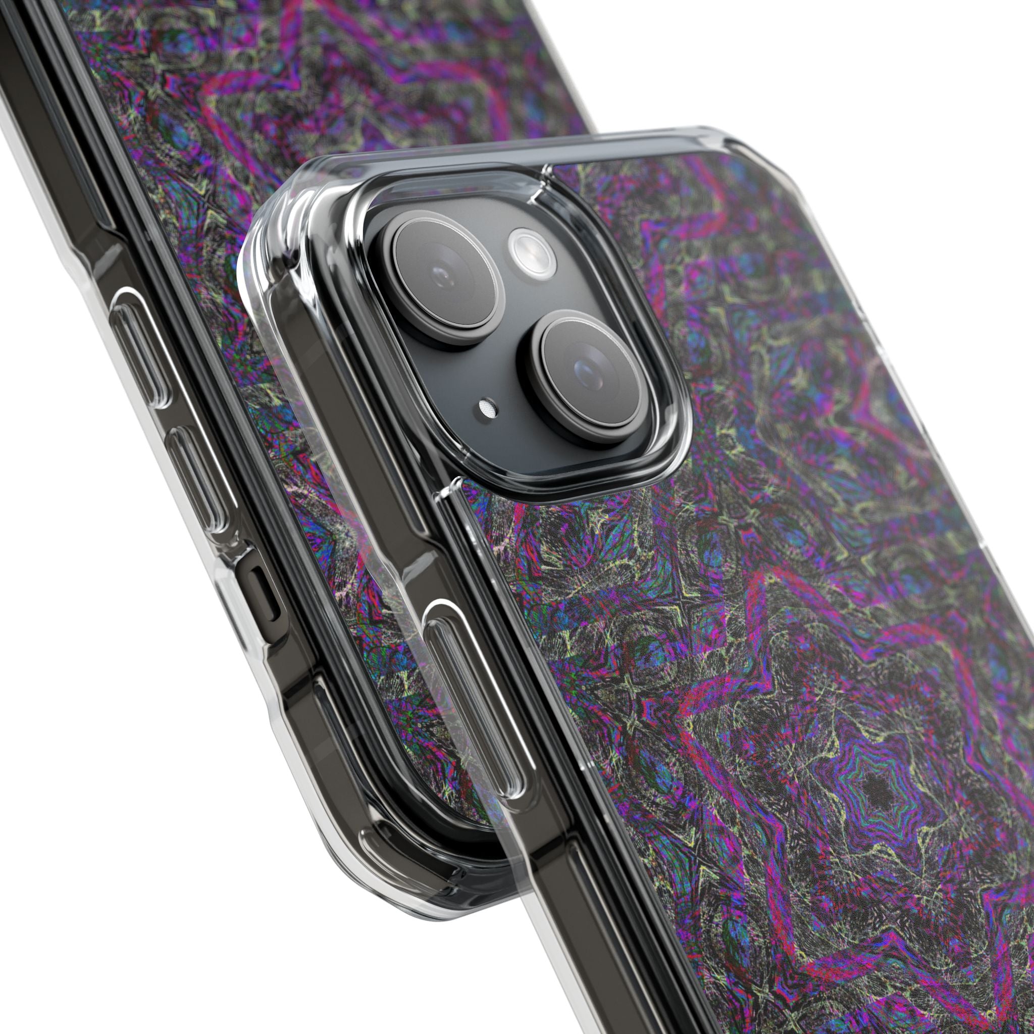 iPhone 15 Magnetic Clear Impact Case - P5 Kaleidoscopic No.33
