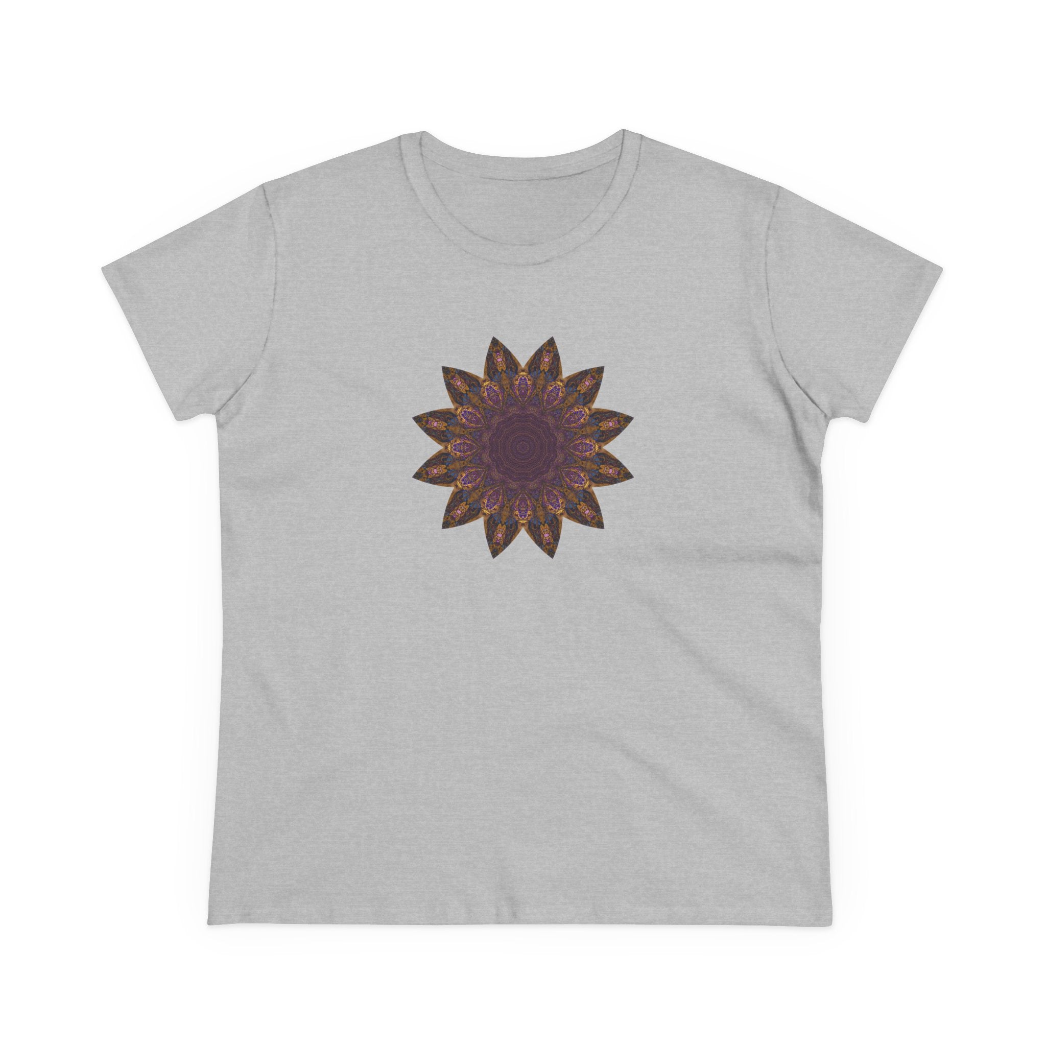 Women's Midweight Cotton Tee - Love Light Mandalas No.1