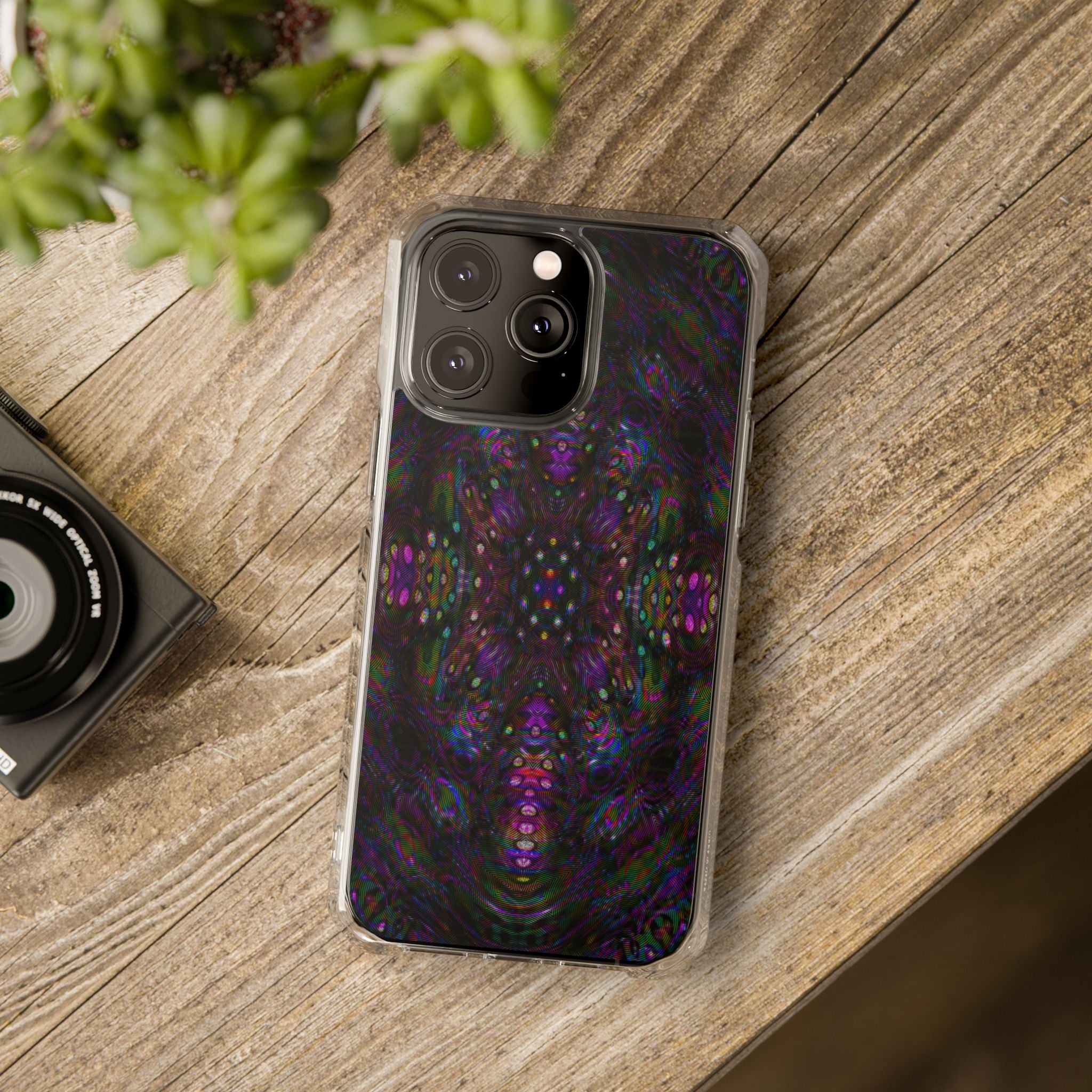 iPhone 14 Magnetic Clear Impact Case - DMT Scribe Tiles No.6
