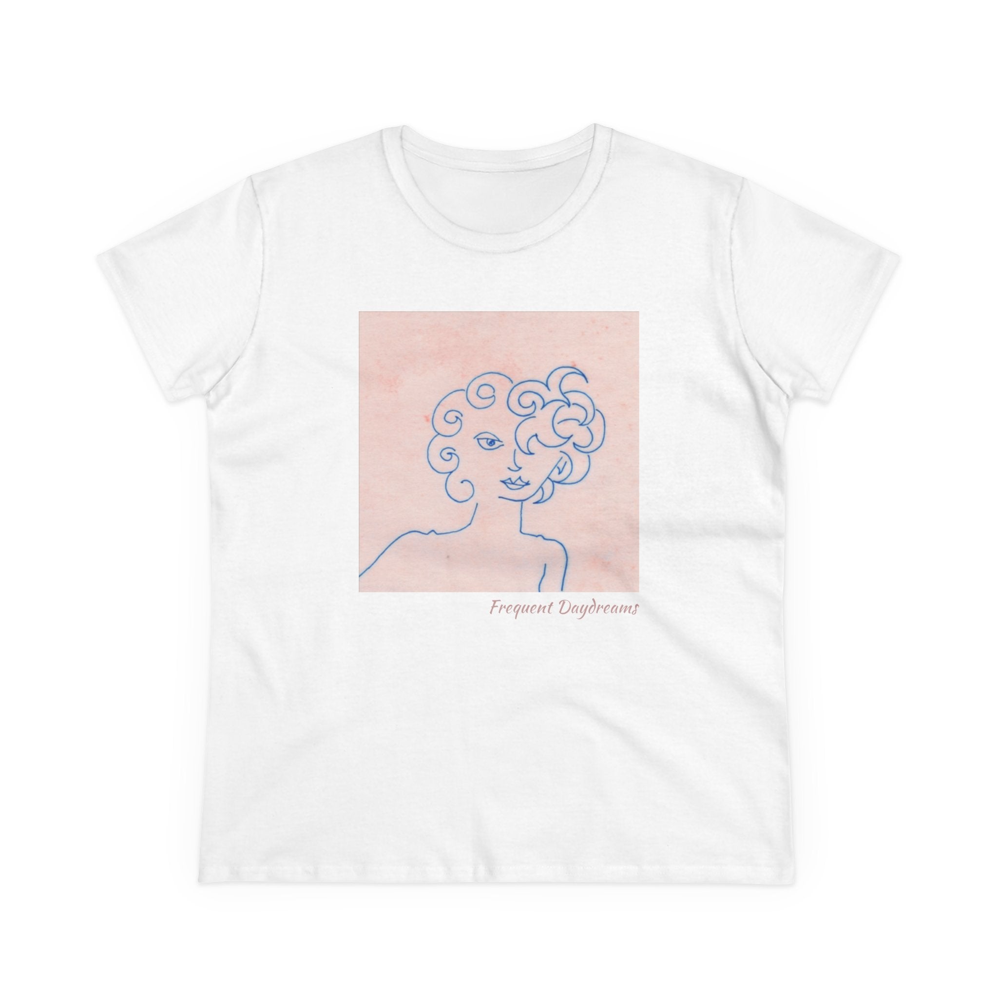 Women's Midweight Cotton Tee - Frequent Daydreams Sketch No.47
