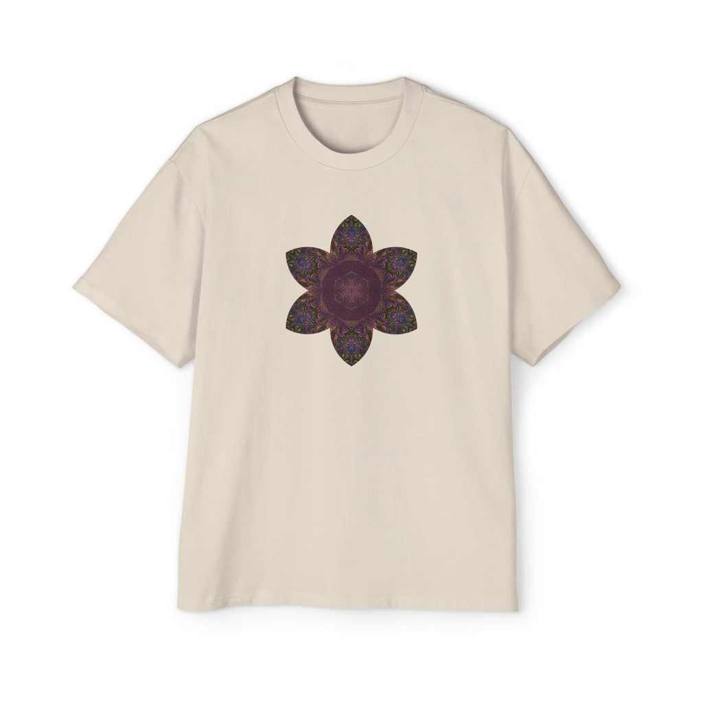 Men's Heavy Oversized Tee - Love Light Mandalas No.3