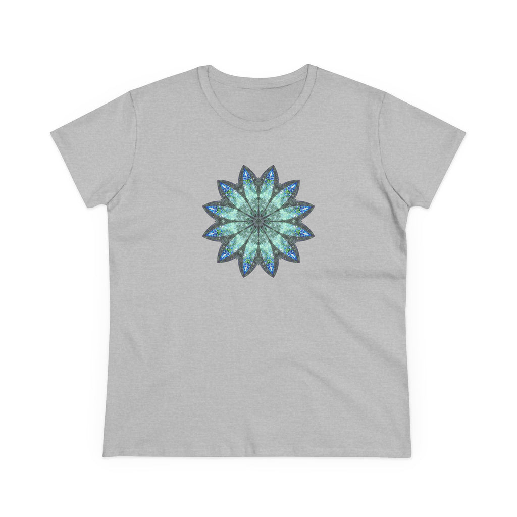 Women's Midweight Cotton Tee - Love Light Mandalas No.20