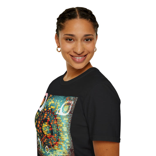 Unisex Softstyle T-Shirt - Psychedelic QR No.1