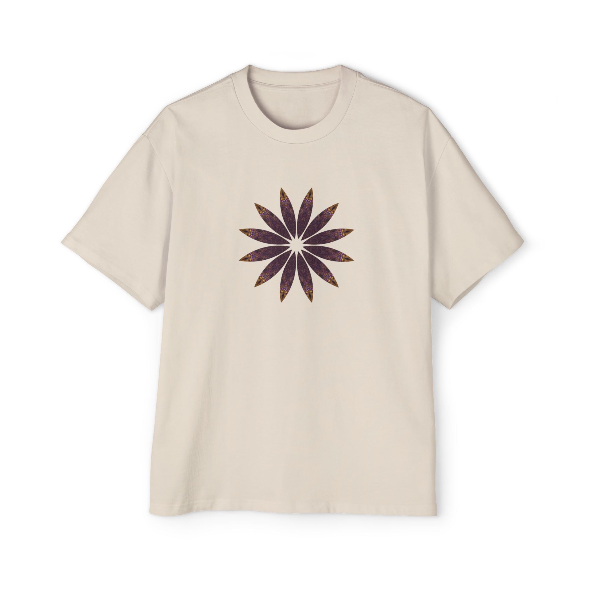 Men's Heavy Oversized Tee - Love Light Mandalas No.2