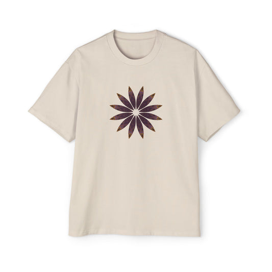 Men's Heavy Oversized Tee - Love Light Mandalas No.2