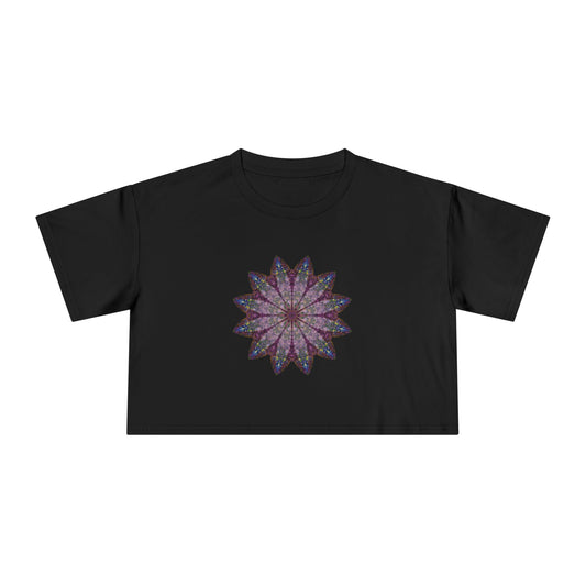 Women's Cropped Tee - Love Light Mandalas No.17