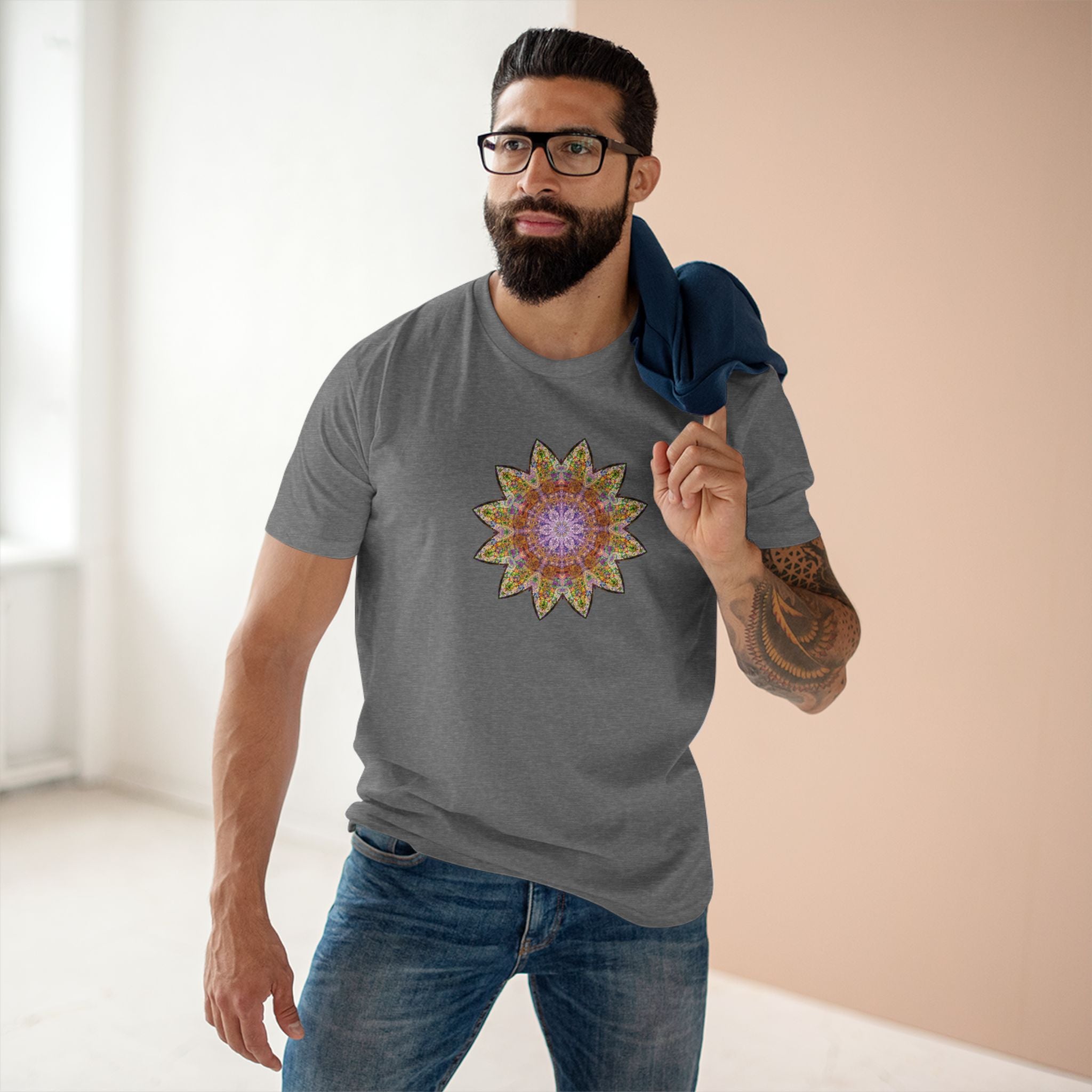 Men's Staple Tee - Love Light Mandalas No.14