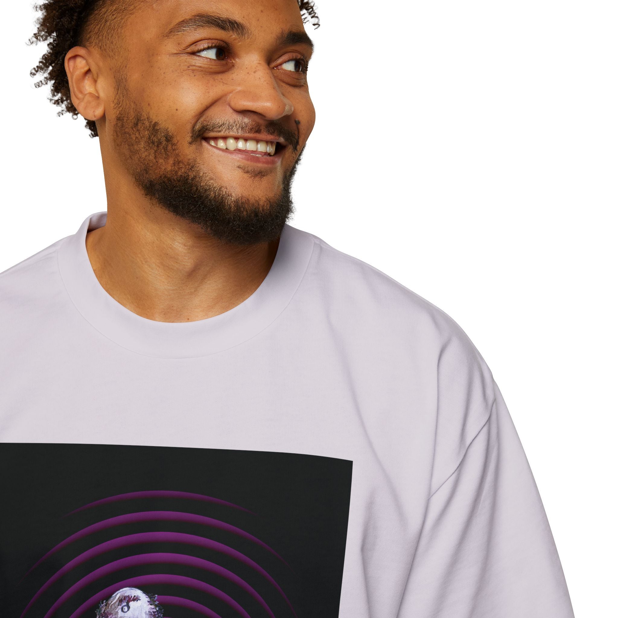 Men's Heavy Oversized Tee - Birds Of Creation No.2b