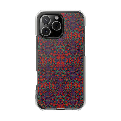 iPhone 16 Magnetic Clear Impact Case - Hidden Weave Series No.25