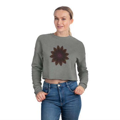 Women's Cropped Sweatshirt - Love Light Mandalas No.12