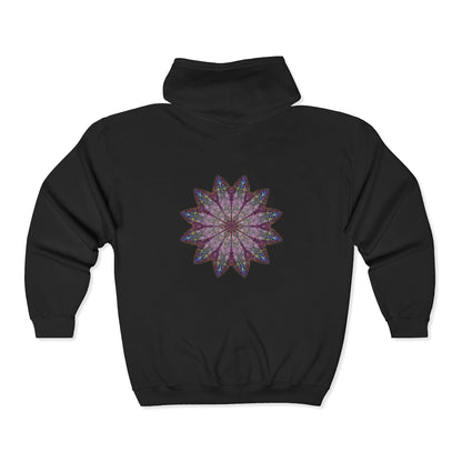 Unisex Heavy Blend™ Full Zip Hooded Sweatshirt - Love Light Mandalas No.17