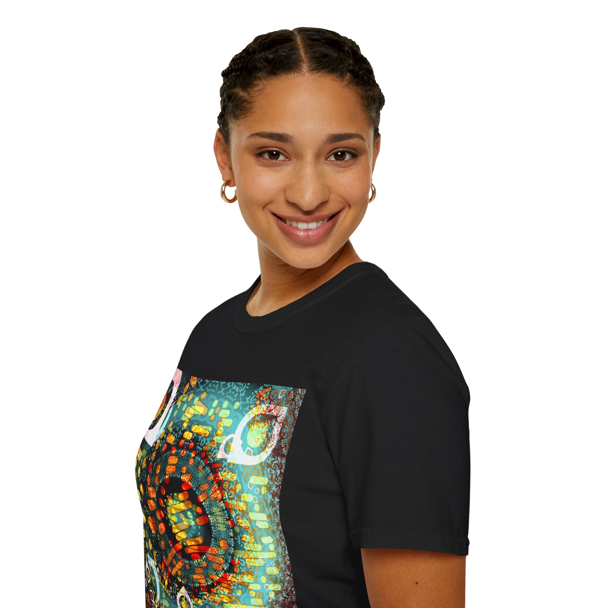 Unisex Softstyle T-Shirt - Psychedelic QR No.1