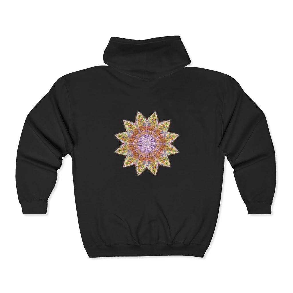 Unisex Heavy Blend™ Full Zip Hooded Sweatshirt - Love Light Mandalas No.14