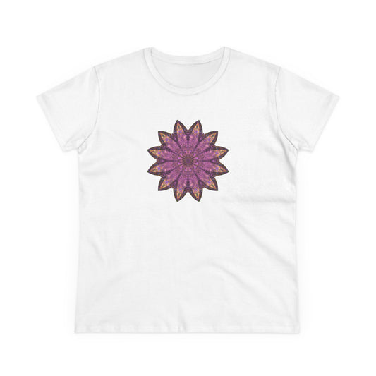 Women's Midweight Cotton Tee - Love Light Mandalas No.16