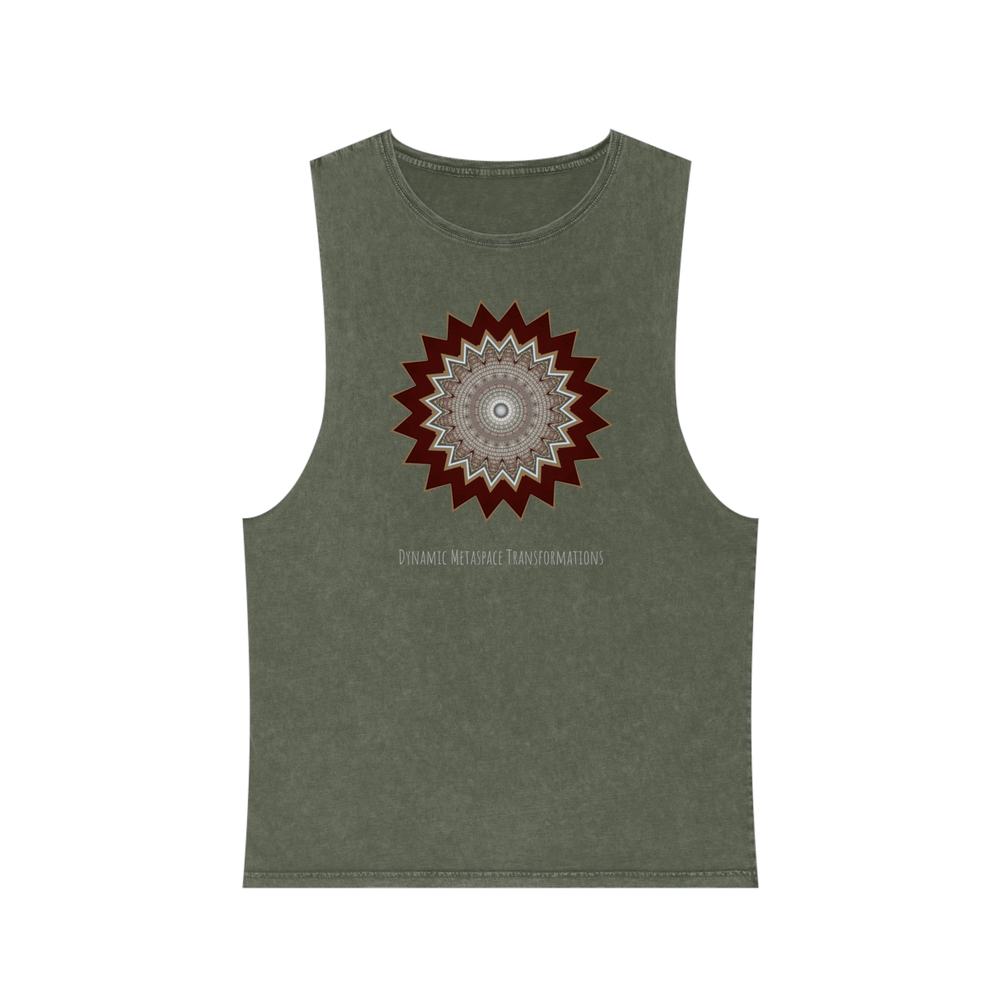 Unisex Stonewash Tank Top - Mycelium Mandalas No.1