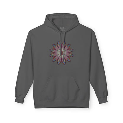 Unisex Midweight Softstyle Fleece Hoodie - Love Light Mandalas No.9